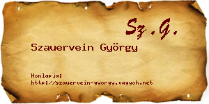 Szauervein György névjegykártya