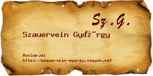 Szauervein György névjegykártya