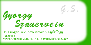 gyorgy szauervein business card